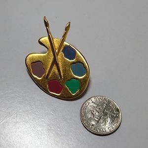 Artist pallet brooch